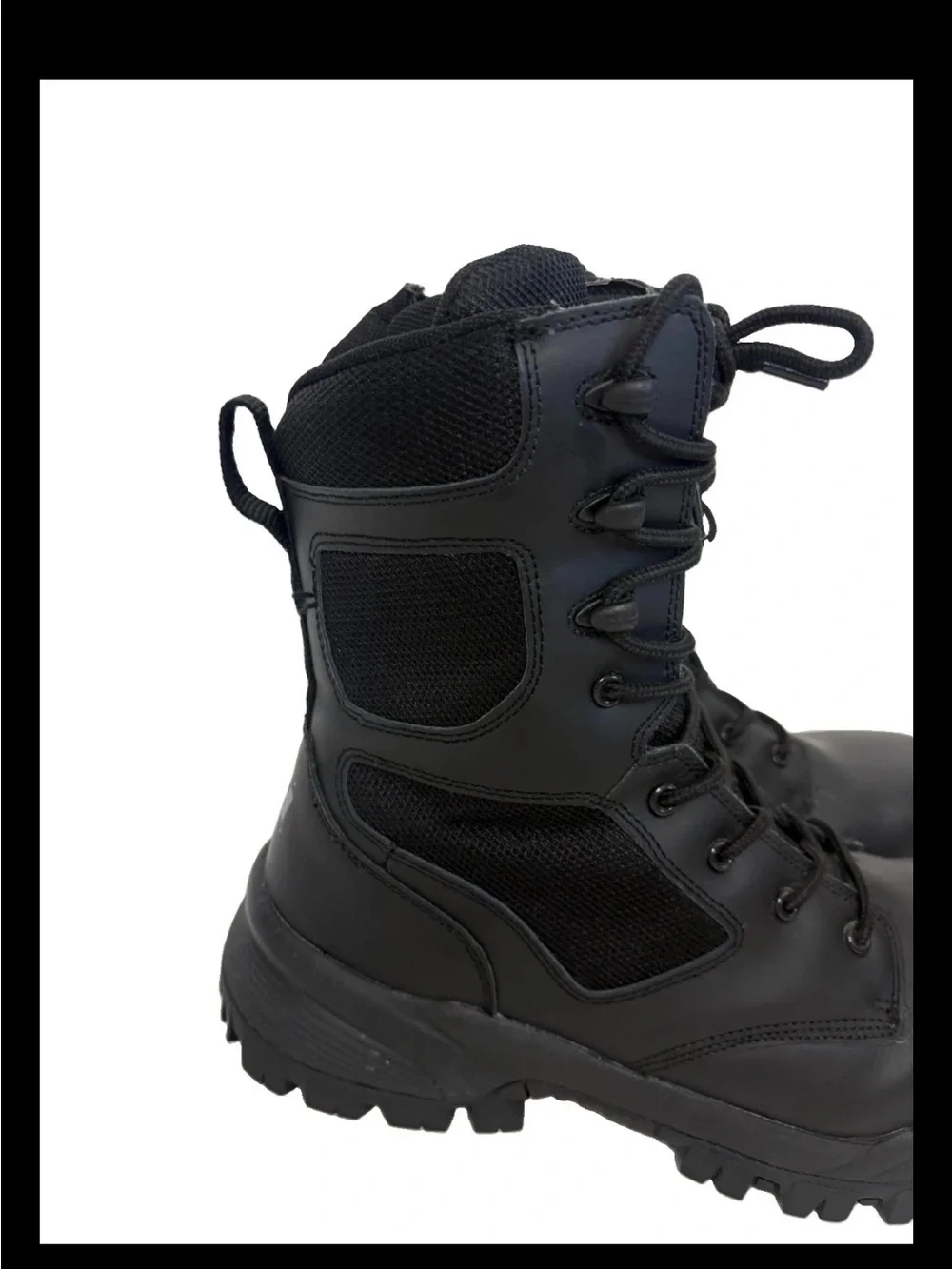 Hytest Steel Toe Tactical Military Lace Up Work Boots Black Mens 10